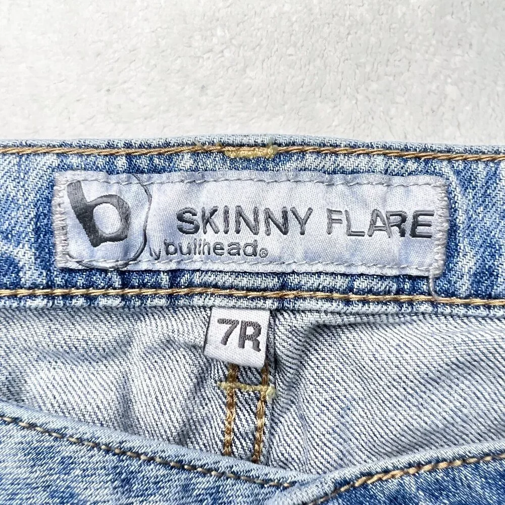 Women's B by Bullhead Pac Sun Jeans | Skinny Flare | Light Wash | Size 7 - Picture 12 of 14